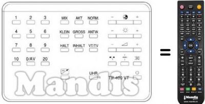 T&eacute;l&eacute;commande &eacute;quivalente UNIVERSUM 9576075