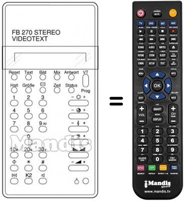 T&eacute;l&eacute;commande &eacute;quivalente UNIVERSUM 9589672