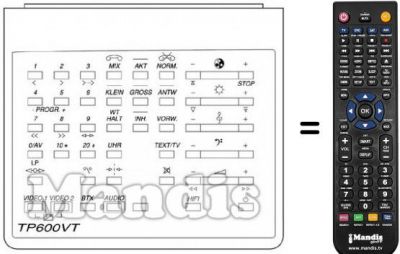T&eacute;l&eacute;commande &eacute;quivalente UNIVERSUM 9597592