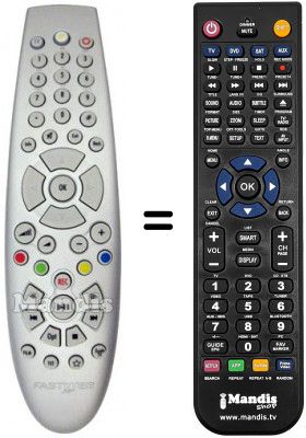 T&eacute;l&eacute;commande &eacute;quivalente FASTWEB ARIES 600