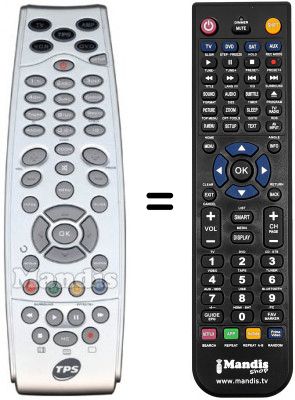 Télécommande équivalente TPS HD SAT