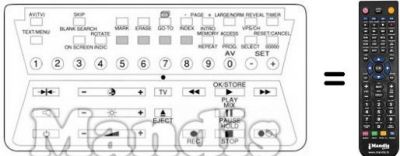 Télécommande équivalente V 1015 C Télécommande équivalente V 1015 C