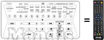 Télécommande équivalente V 1705 C Télécommande équivalente V 1705 C