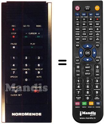 Télécommande équivalente V 950 C Télécommande équivalente V 950 C