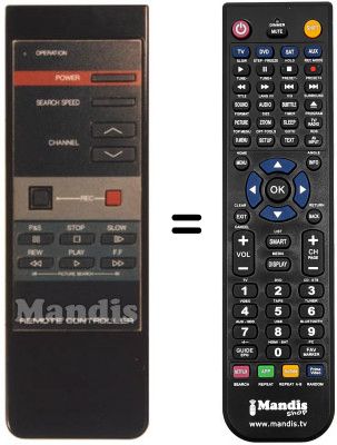 Télécommande équivalente Daewoo DVR 3721 D