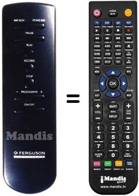 Télécommande équivalente Thorn FV 54 LX Télécommande équivalente Thorn FV 54 LX