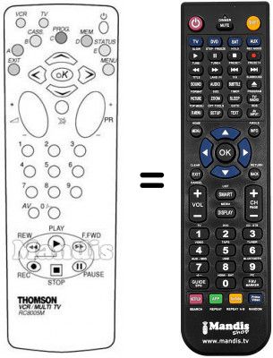 Télécommande équivalente Arc En Ciel VPH 6950 Télécommande équivalente Arc En Ciel VPH 6950