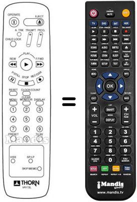 Télécommande équivalente VR 172 L Télécommande équivalente VR 172 L