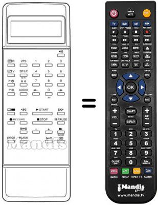 T&eacute;l&eacute;commande &eacute;quivalente Vidion VR 4020