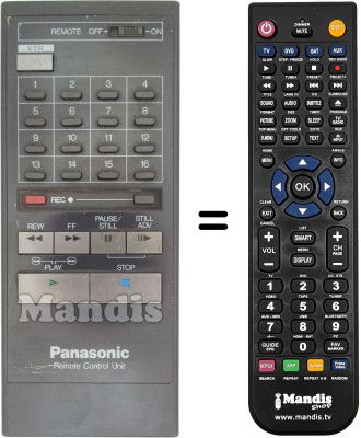 Télécommande équivalente Panasonic NV-730