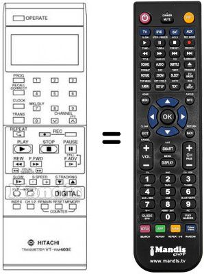 T&eacute;l&eacute;commande &eacute;quivalente VT-RM 403 E