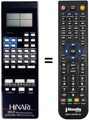 T&eacute;l&eacute;commande &eacute;quivalente VXL 10