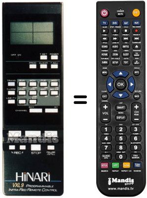 T&eacute;l&eacute;commande &eacute;quivalente VXL 9