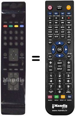 Télécommande équivalente NordMende UN 32 M 1000 Télécommande équivalente NordMende UN 32 M 1000