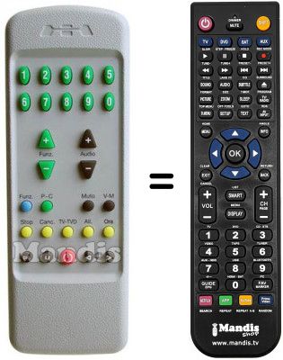 Télécommande équivalente Mivar 26 M 2 DVB