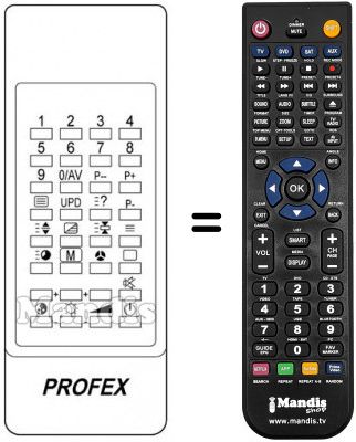 T&eacute;l&eacute;commande &eacute;quivalente Profex YCT-2540