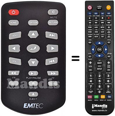 T&eacute;l&eacute;commande &eacute;quivalente Emtec MOVIE CUBE N200
