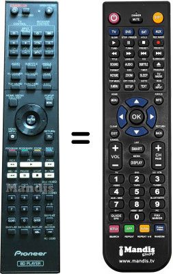 Télécommande équivalente Pioneer BDP LX55