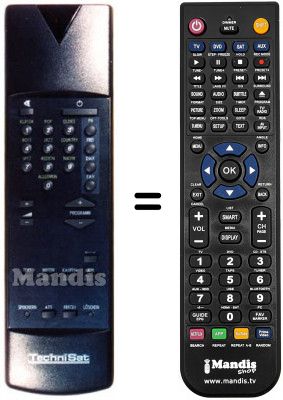 Télécommande équivalente Technisat ASTRASTAR AX2