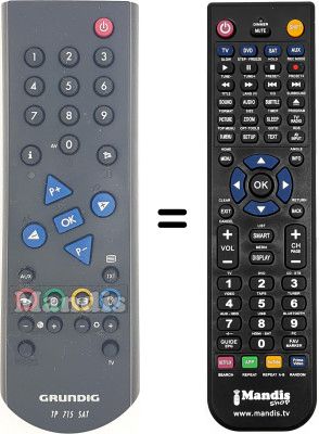 T&eacute;l&eacute;commande &eacute;quivalente Grundig STR 2300