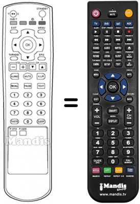 Télécommande équivalente KAON MEDIA 570 KTSC