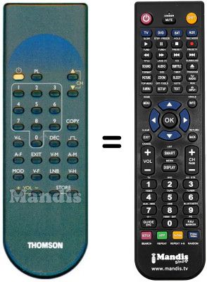 Télécommande équivalente Thomson ASR 08 T Télécommande équivalente Thomson ASR 08 T