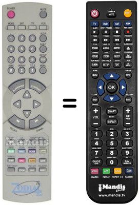 Télécommande équivalente Zodiac DZR 8310