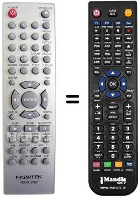 Télécommande équivalente Nortek NDVX-2502