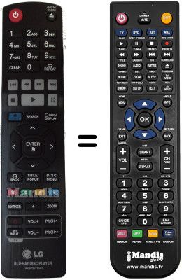 T&eacute;l&eacute;commande &eacute;quivalente Goldstar BD 660