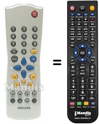 Télécommande équivalente Philips DVD 756