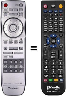 Télécommande équivalente Pioneer DV 668AV