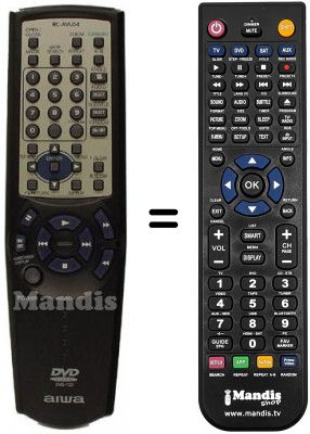 Télécommande équivalente Aiwa XD-DV290
