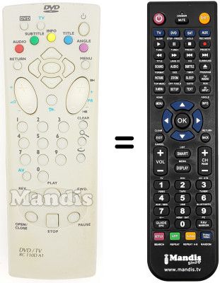 T&eacute;l&eacute;commande &eacute;quivalente Saba DSA 100 E