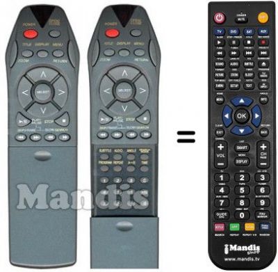 T&eacute;l&eacute;commande &eacute;quivalente Wegavox WV DVD A 2310