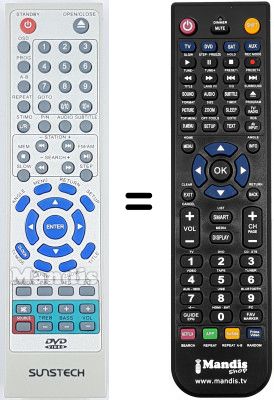 Télécommande équivalente Sunstech LCX-UD750