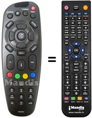 T&eacute;l&eacute;commande &eacute;quivalente XDOME HD 1000