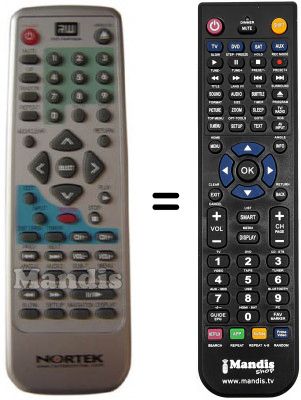 Télécommande équivalente Nortek RW 30 X