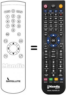 Télécommande équivalente Ingelen SAT 770 S Télécommande équivalente Ingelen SAT 770 S