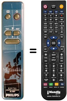 Télécommande équivalente PYE SCC 224 Télécommande équivalente PYE SCC 224