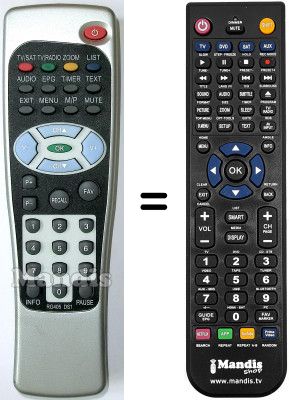 Télécommande équivalente CHESS SL 65 / 12