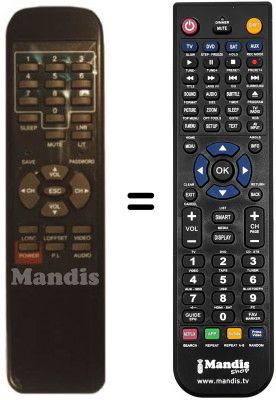 Télécommande équivalente Strong SRT 332 LT