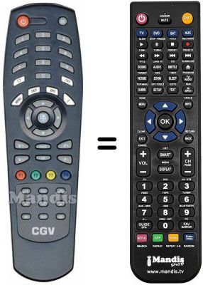 T&eacute;l&eacute;commande &eacute;quivalente CGV PREMIO SAT SD