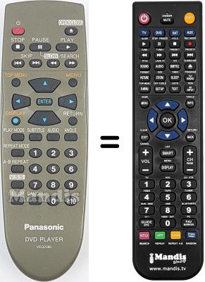 Télécommande équivalente National DVD RV 60