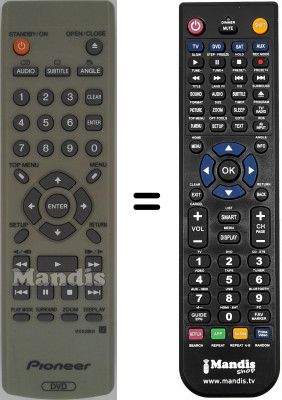 Télécommande équivalente Pioneer DV U7