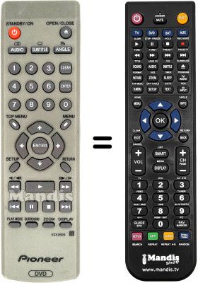 Télécommande équivalente Pioneer DV 550