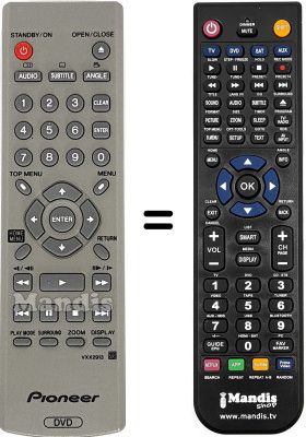Télécommande équivalente Pioneer DVD 470