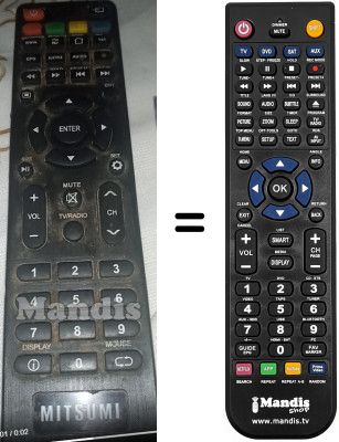 T&eacute;l&eacute;commande &eacute;quivalente MITSUMI 1 A 12 H