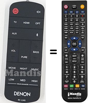 T&eacute;l&eacute;commande &eacute;quivalente RC-1245