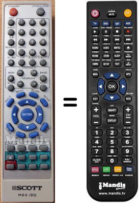Télécommande équivalente MDXi90