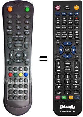 T&eacute;l&eacute;commande &eacute;quivalente OXYGEN 02-26LED115B4